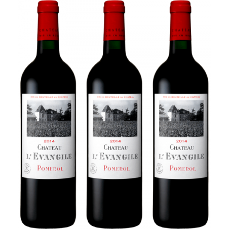 3 Bottles Chateau L'Evangile 2014 - Pomerol