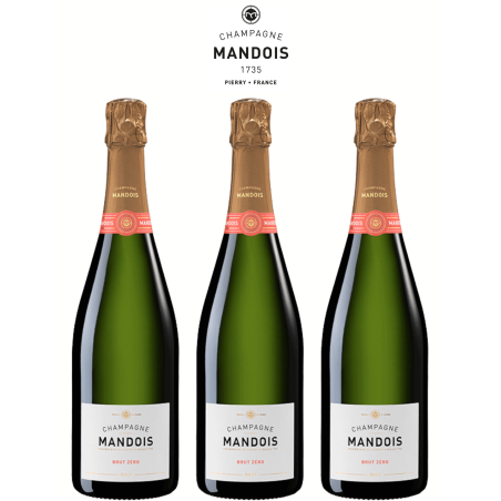 Promo 3 Bottles Mandois Brut Zero Champagne